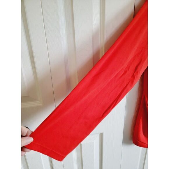 Lauren Ralph Lauren 3X Slim Fit Stretch Top Part Button LS LRL V-Neck Orange - Picture 4 of 6